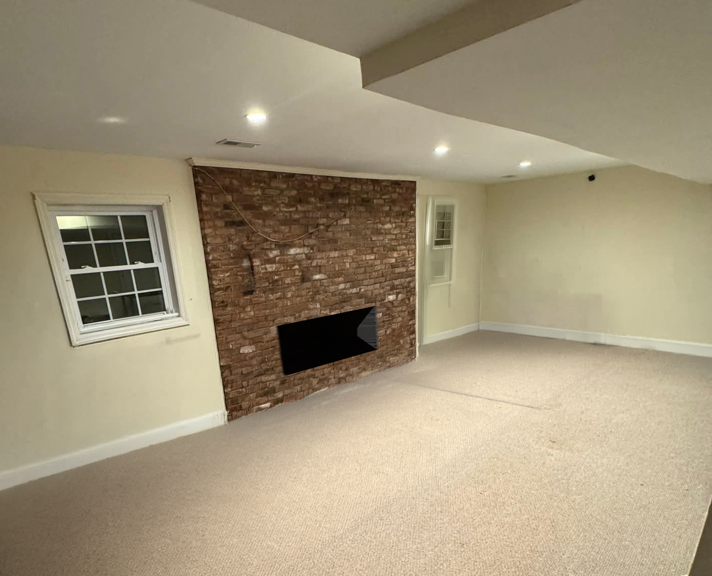 Finished Basement Renovation before
