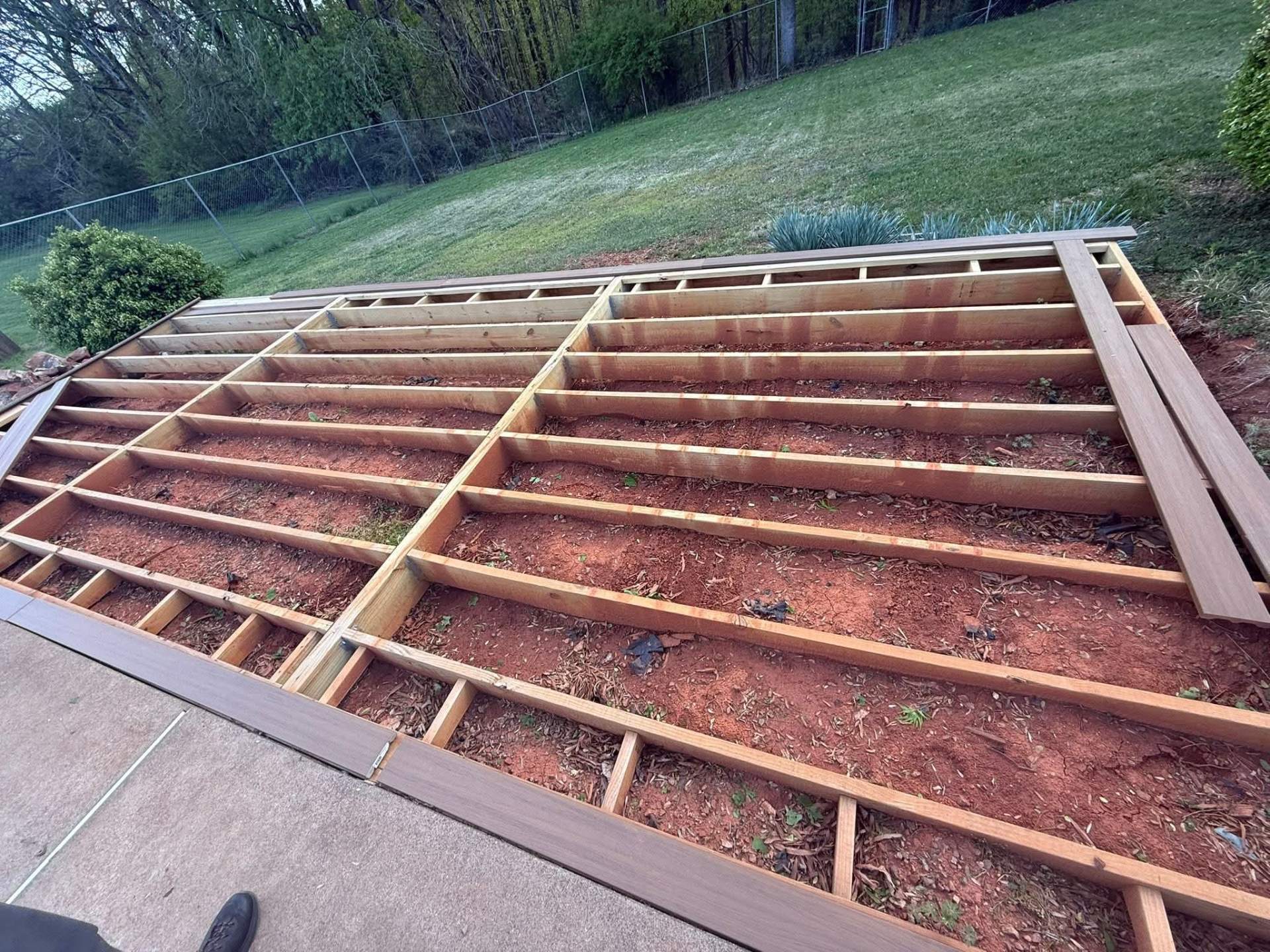 Pool Decking before